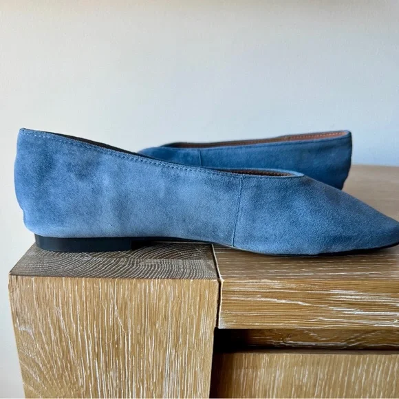 NWT! MADEWELL Women’s The Mylie Ballet Flat in Basalt Blue Suede Size 9.5 no box - Picture 13 of 15
